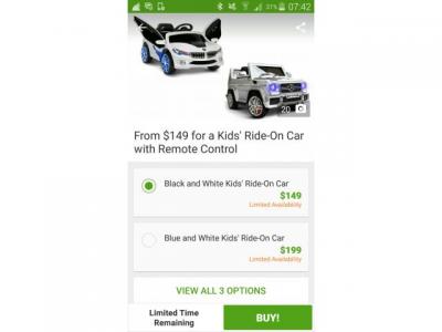 小孩子可驾驶遥控汽车团购$149起@Groupon