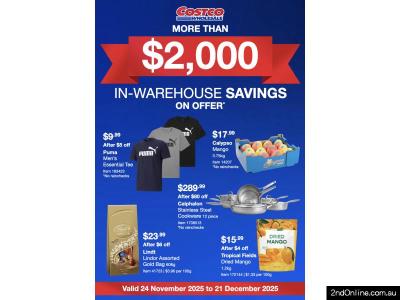 Costco开市客11月24日到12月21日会员优惠预览