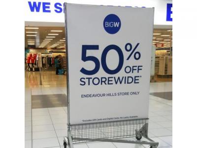 全场半价!!!Big W Endeavour Hills店关门清仓50% off Storewide